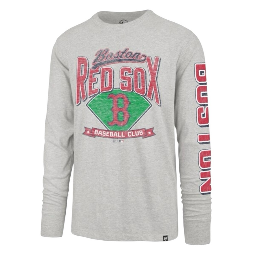 Boston Red‎ Sox '47 Gray Big & Tall Distressed Franklin Long Sleeve 3XL NWT